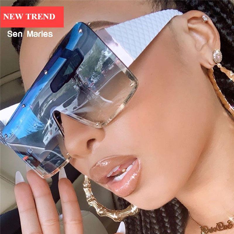 New Square Sunglasses For Women Fashion Oversized Metal  display picture 3