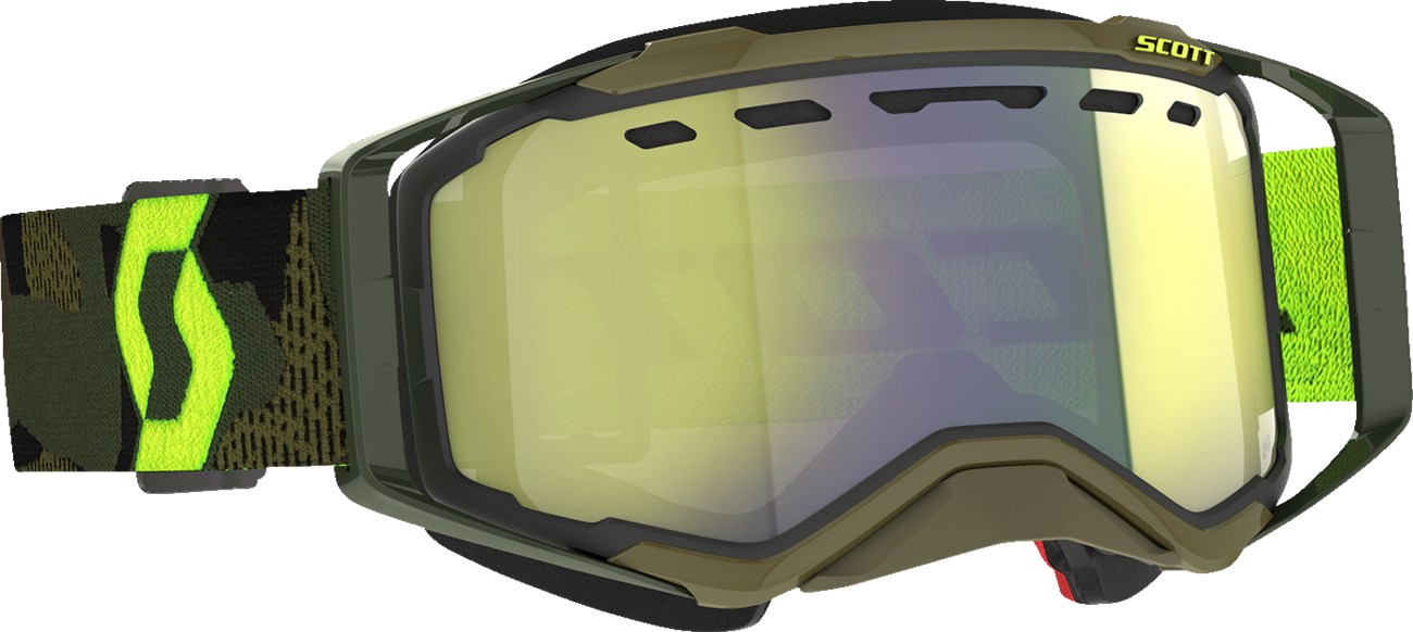 scott prospect snow goggles SCOTT Prospect Snow Cross Goggle - Khaki Green/Neon Yellow