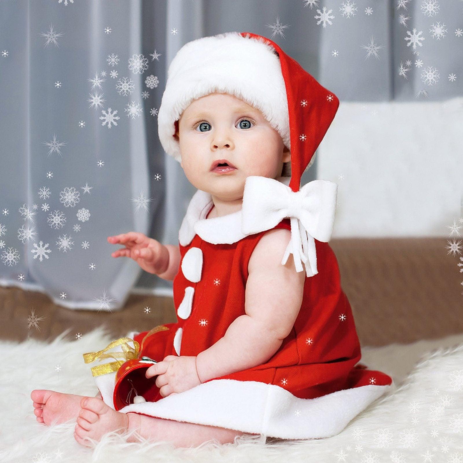 Christmas Princess Dress and Bowknot Hat Outfits Newborn Perfect Gift winxwheels Christmas Princess Dress and Bowknot Hat Outfits Newborn Perfect Gift winxwheels