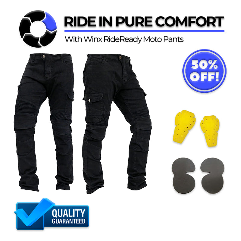 Men's Motorcycle Riding Pants with 4 X CE Armor Multi-Pocket Cargo