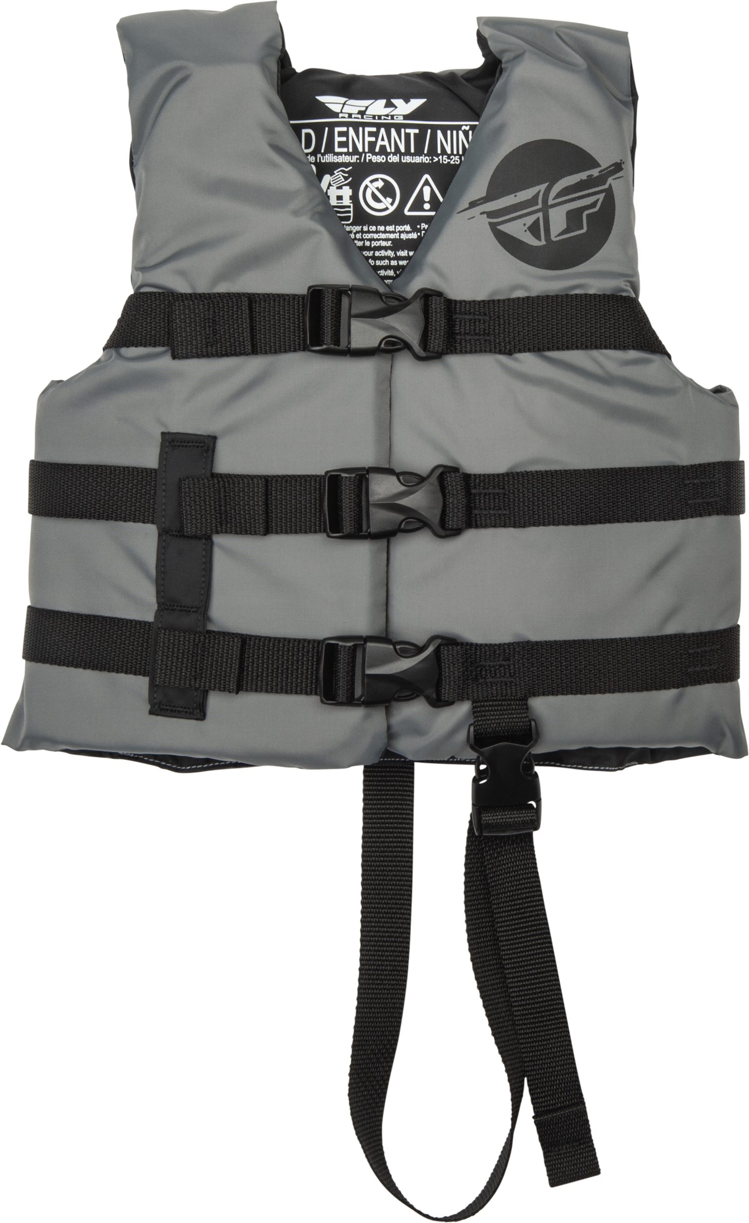 Fly Racing Child Flotation Vest Grey/Black 221-30323