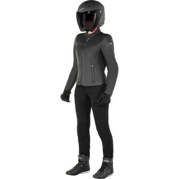 ALPINESTARS Stella Tory Leather Jacket - Black - Small 3113824-1100-S