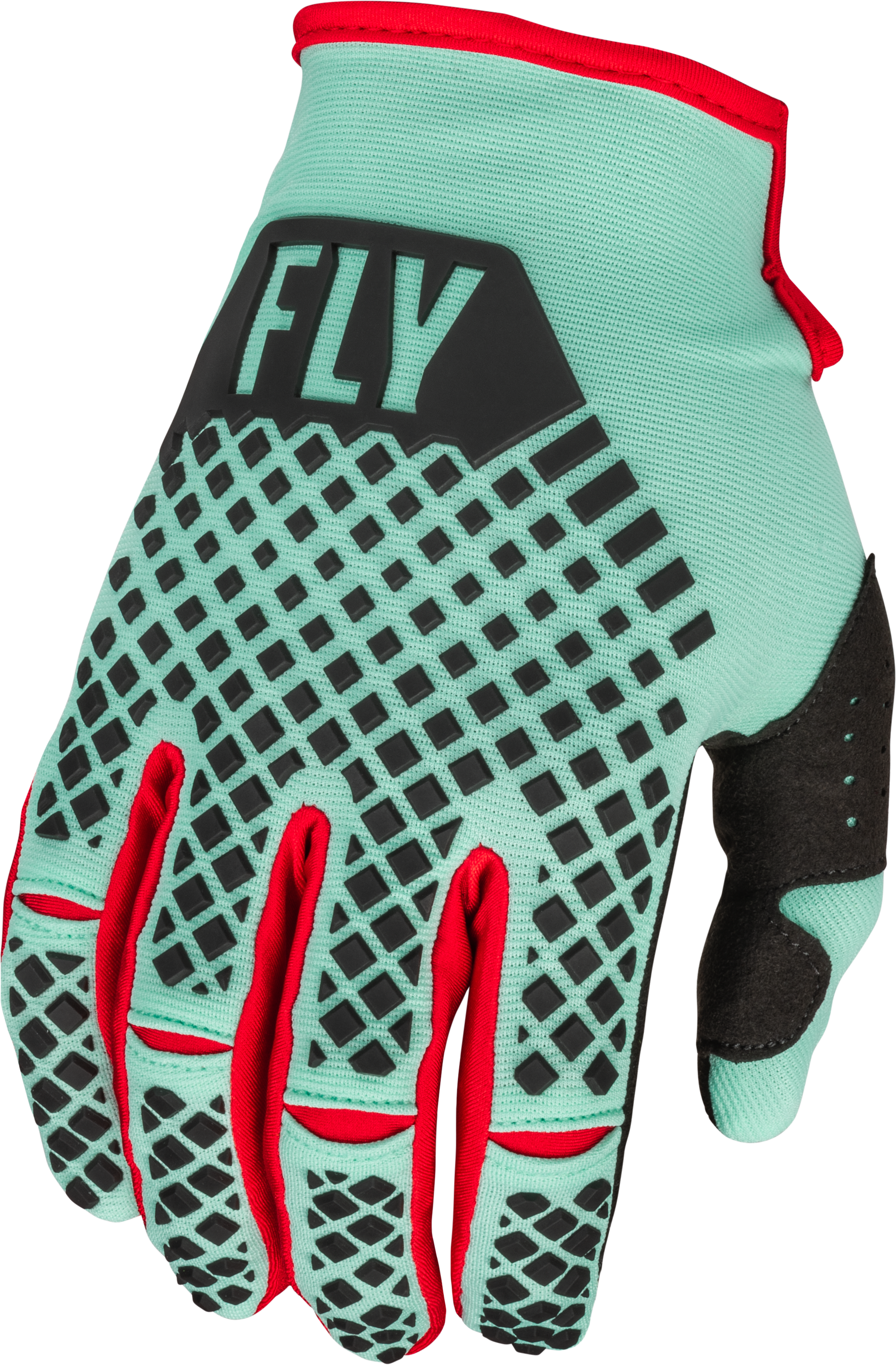 Fly Racing Kinetic S.E. Rave Gloves Mint/Black/Red Md 376-415M