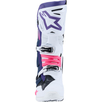 ALPINESTARS Tech 10 Boots - White/Violet/Navy/Pink Fluorescent - US 12 / EU 47 2010020-2780-12