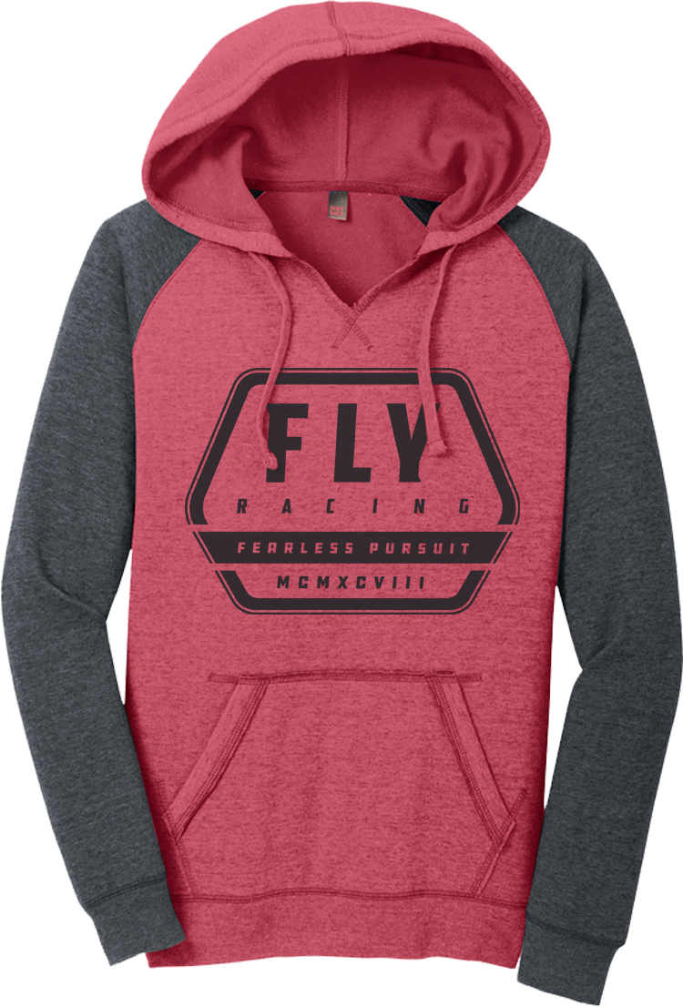 Fly Racing Women'S Fly Track Hoodie Red Heather/Charcoal 2x 358-00862X