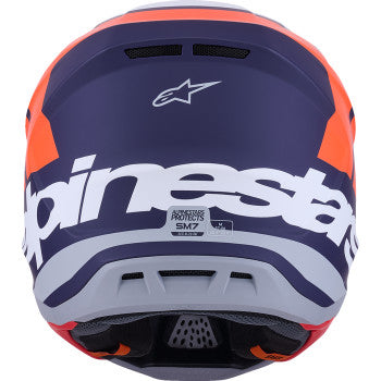 ALPINESTARS SM7 Helmet - Core - Matte Orange/Blue - 2XL 8301826-408-XXL