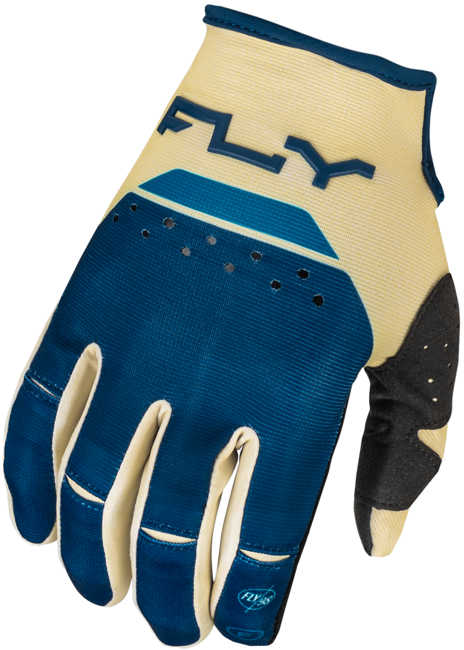 Fly Racing Kinetic Reload Gloves Ivory/Navy/Cobalt Md 377-513M
