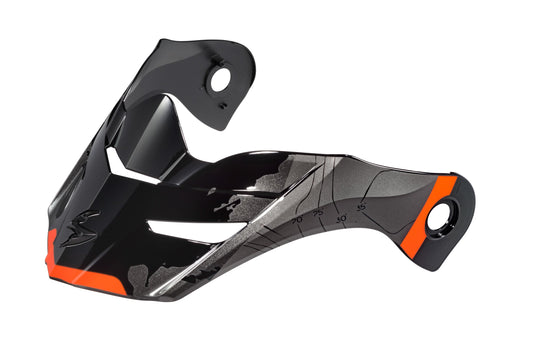 Exo-At960 Peak Visor Topographic Black/Orange