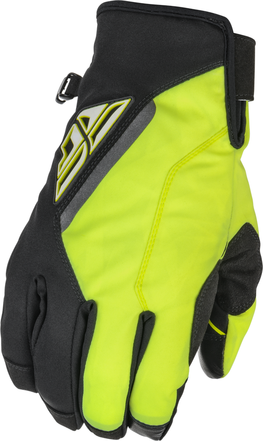Fly Racing Title Gloves Black/Hi-Vis Sz 08 371-05208
