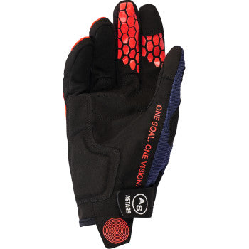 ALPINESTARS Pro-Dura Gloves - Navy/Hot Orange/White - Large 3560425-7162-L