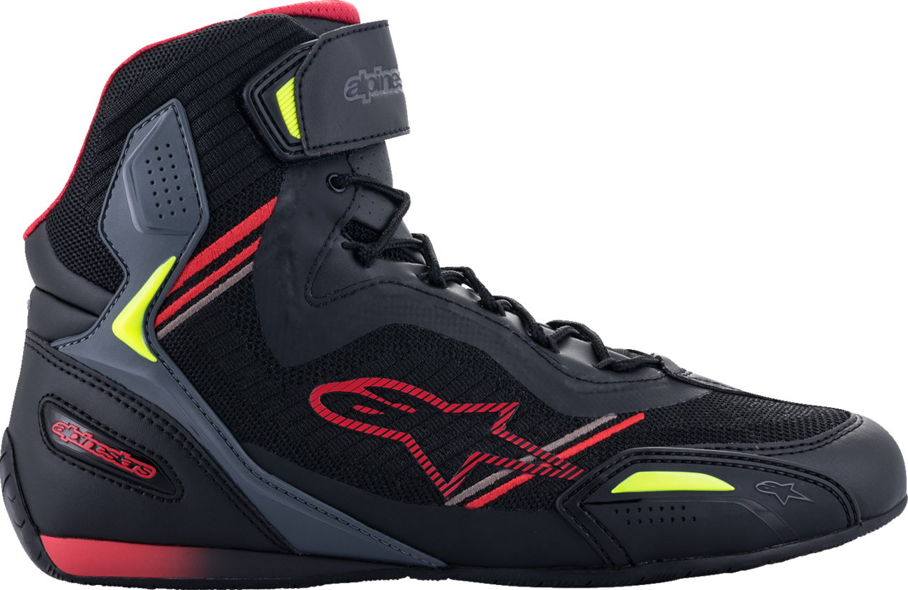 ALPINESTARS Faster-3 Rideknit® Shoes - Black/Red/Yellow - US 14 251031913614