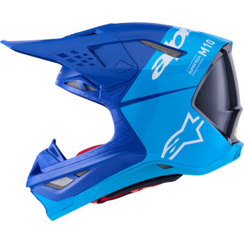 ALPINESTARS Supertech M10 Helmet - Flood - MIPS® - Blue/Black Carbon - Medium 8301023-7282-M