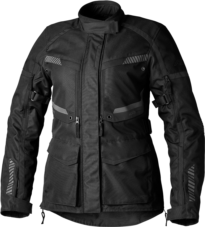 RST Ladies Maverick Evo Ce Jacket Black/Black Textile Lg 556-3227014