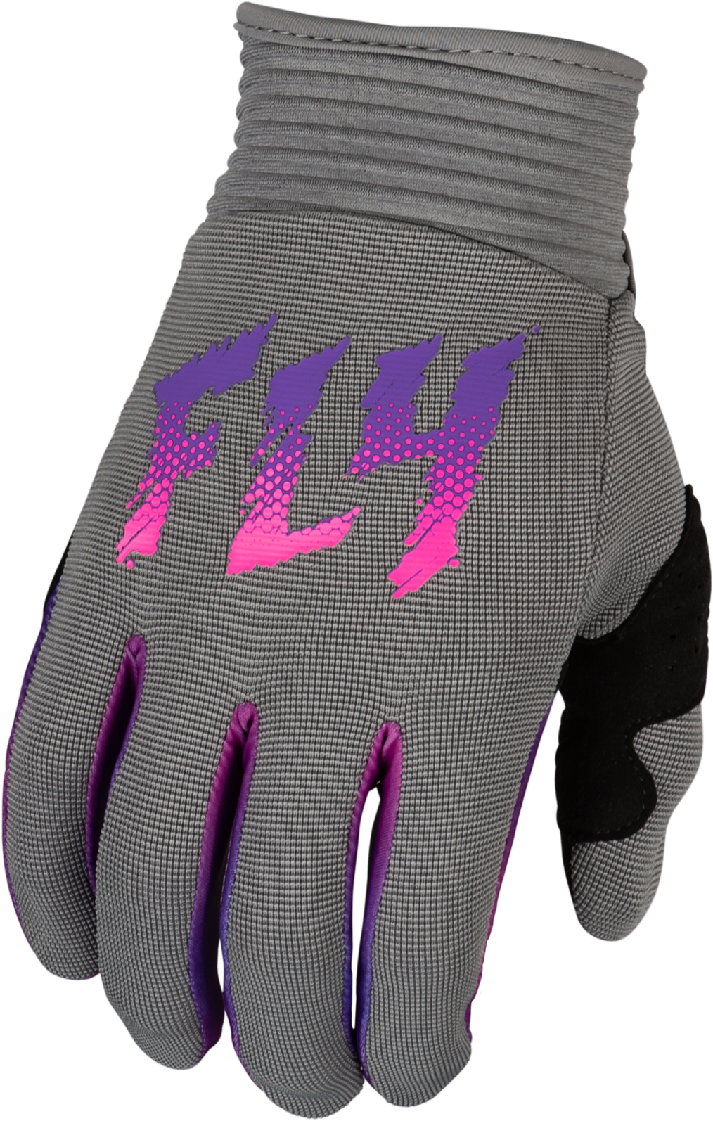 Fly Racing Youth F-16 Gloves Grey/Pink/Purple Ys 377-210YS