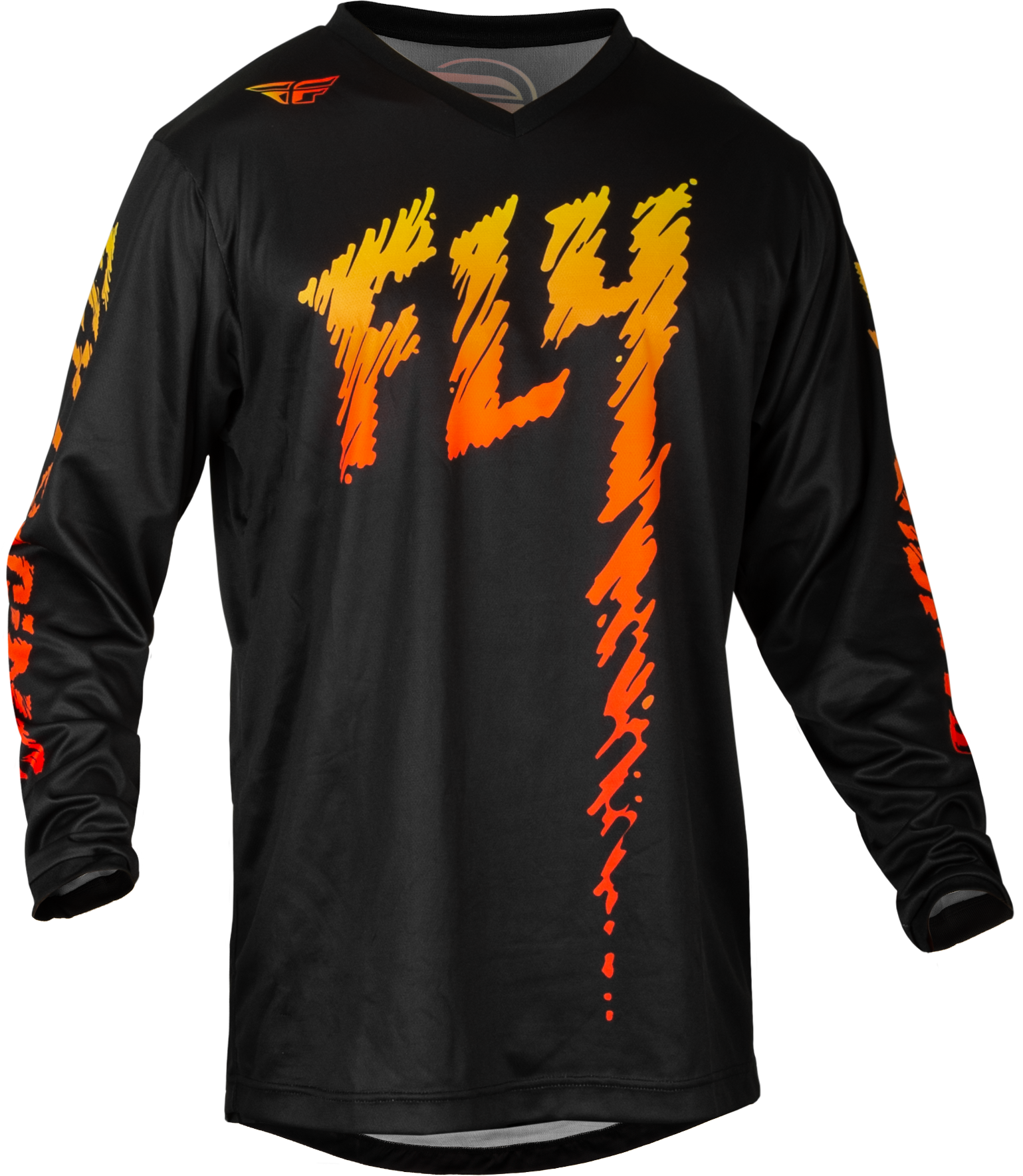 Fly Racing Youth F-16 Jersey Black/Yellow/Orange Ym 377-221YM