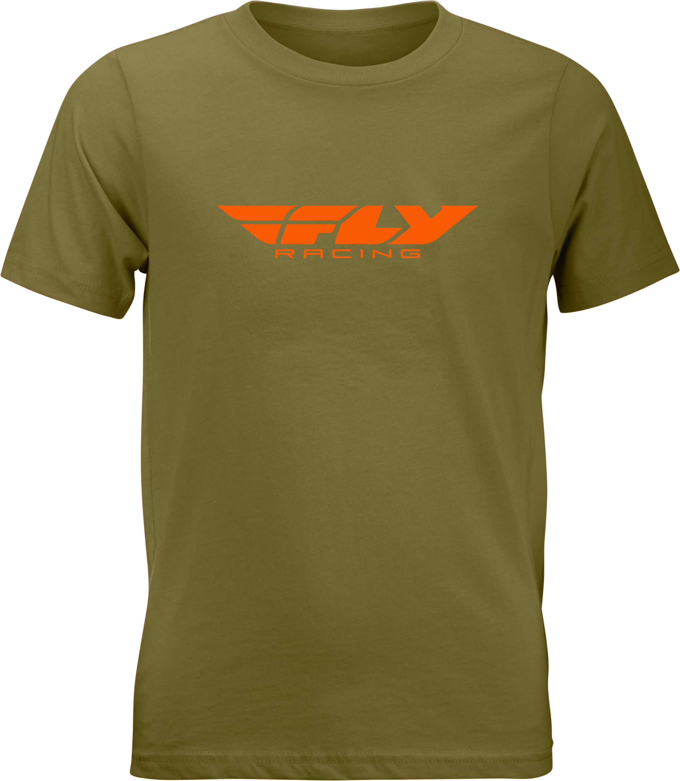 Fly Racing Youth Fly Corporate Tee Olive/Orange Ym 352-0676YM