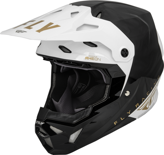 Fly Racing Formula Cp Slant Helmet Black/White/Gold Xs 73-0031XS