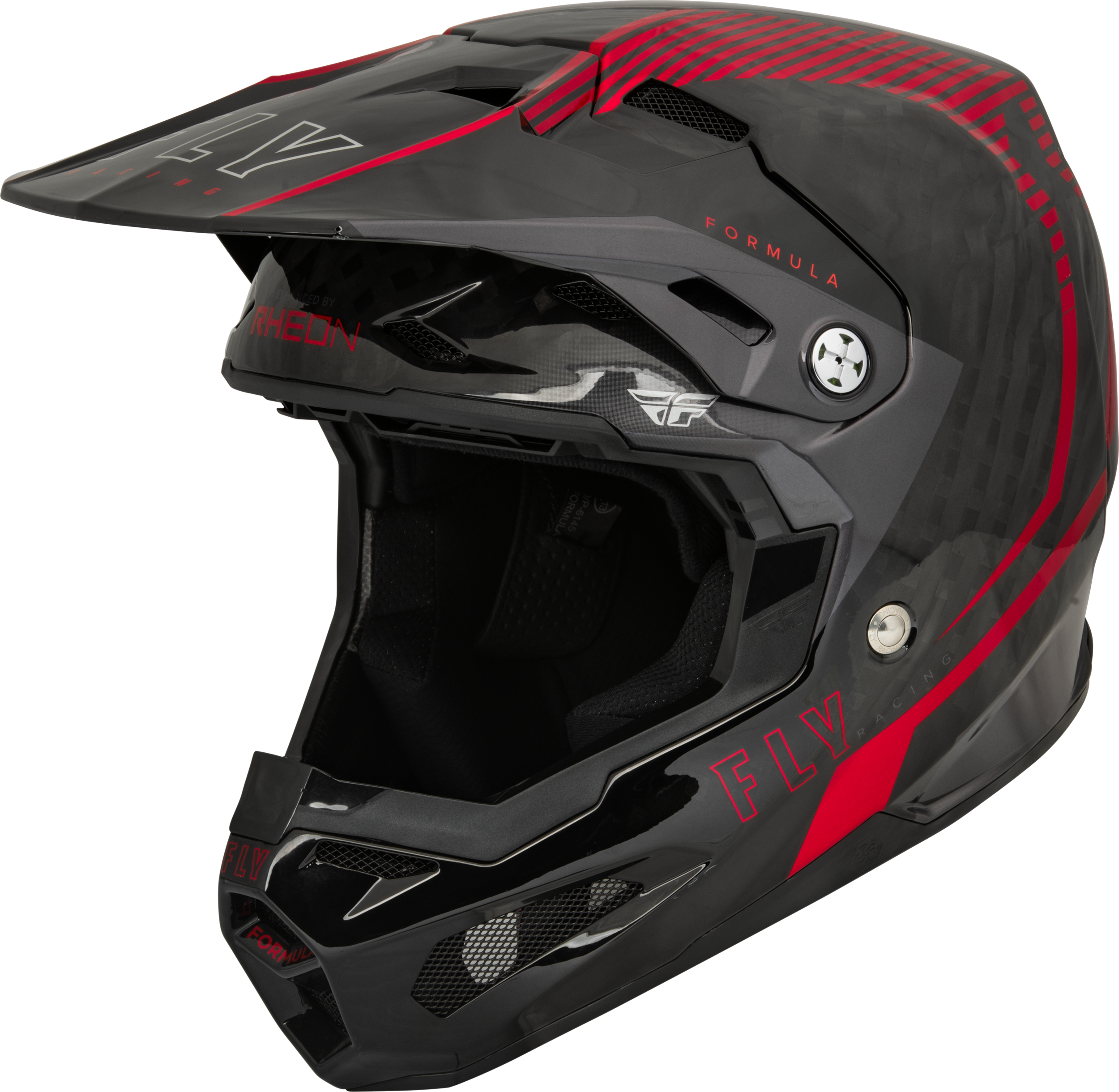 Fly Racing Formula Carbon Tracer Helmet Red/Black 2x 73-44432X