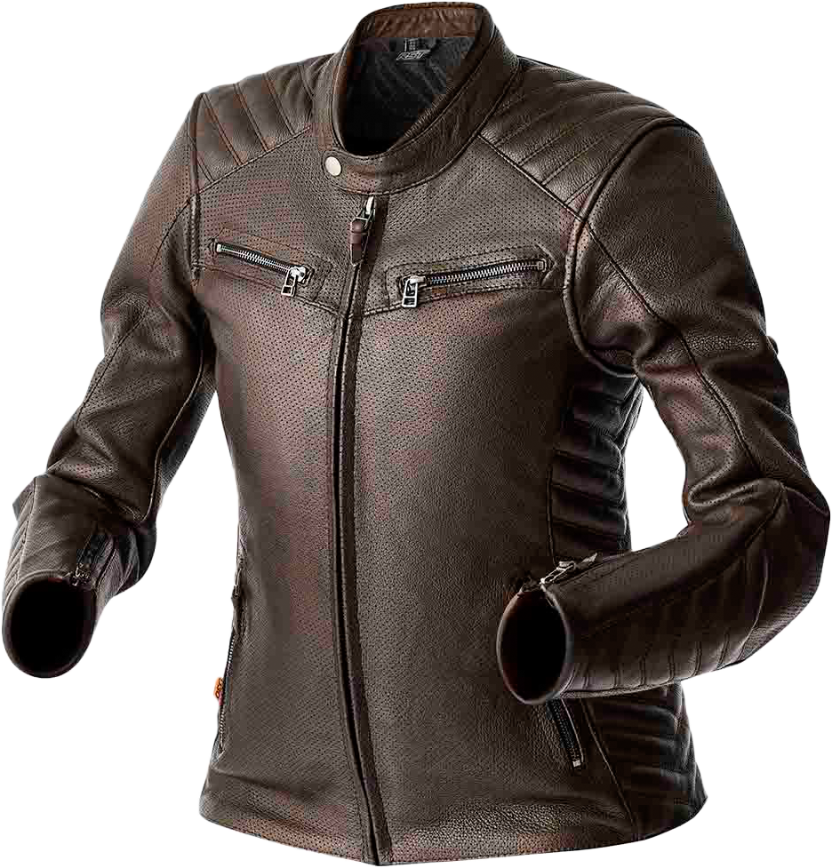 RST Womens Roadster Air D3o Jacket Brown Leather Lg 556-3644114