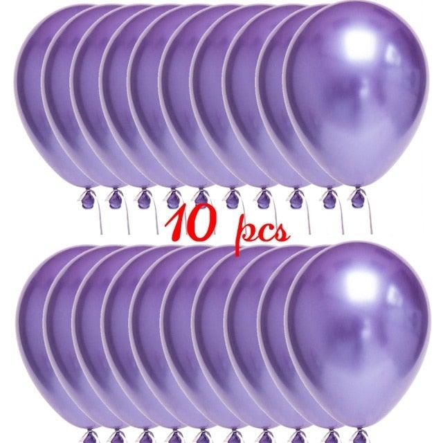 10/20 Star Metallic Confetti Latex Transparent 12inch Balloons For Baby Shower Birthday Party Wedding Decoration