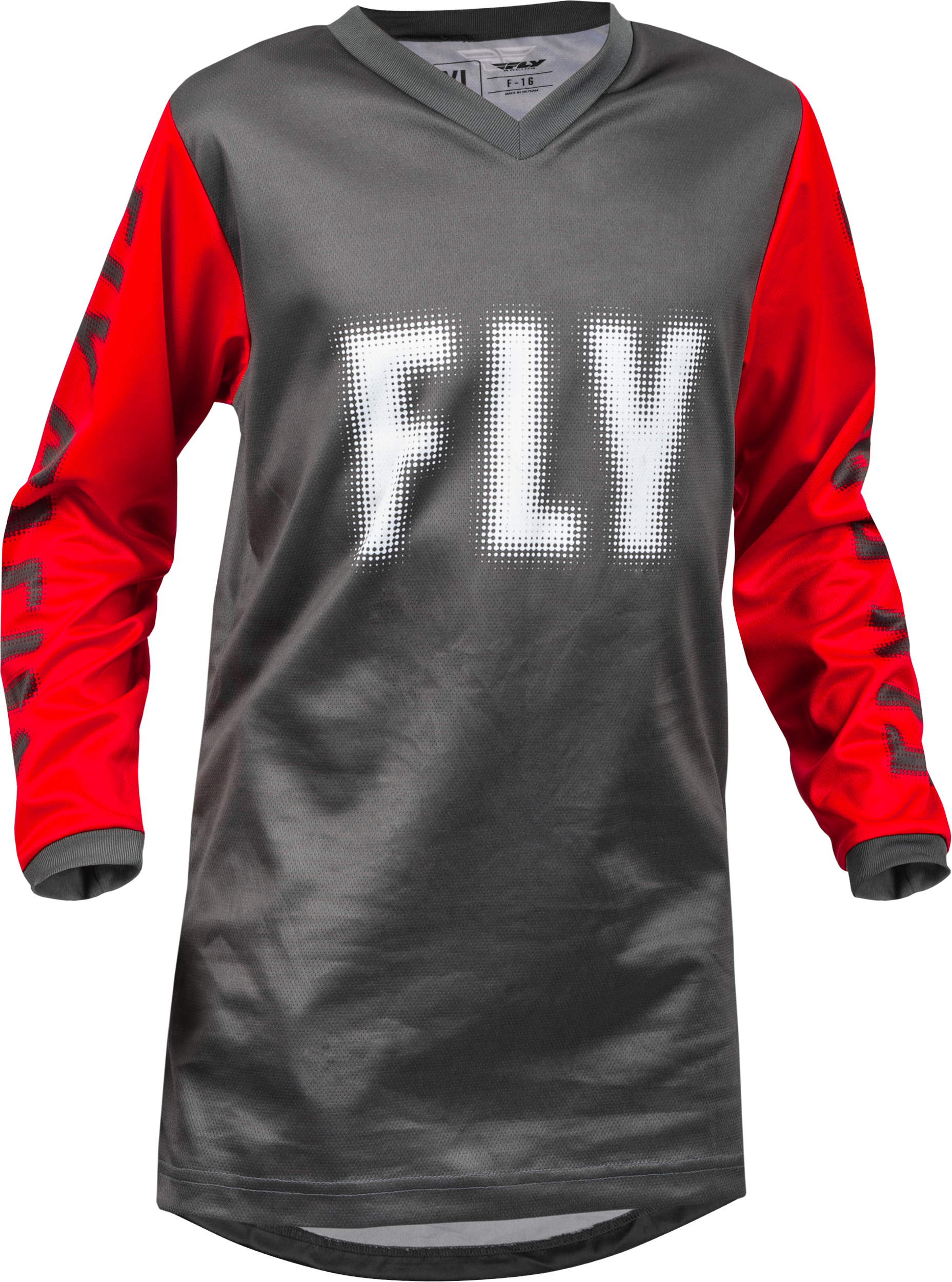 Fly Racing Youth F-16 Jersey Grey/Red Yx 376-224YX
