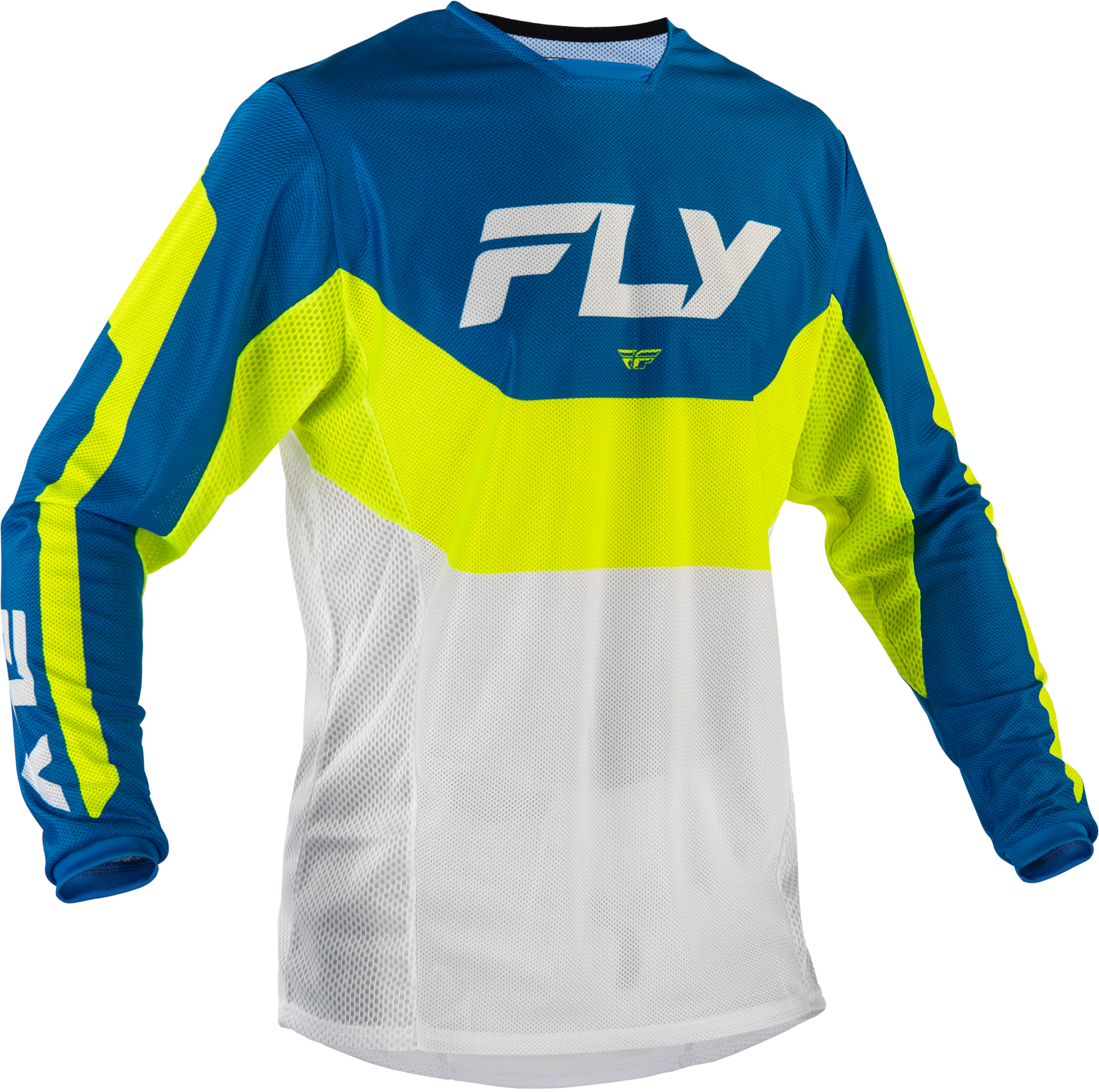 Fly Racing Kinetic Mesh Jersey Blue/White/Hi-Vis Xl 380-314X