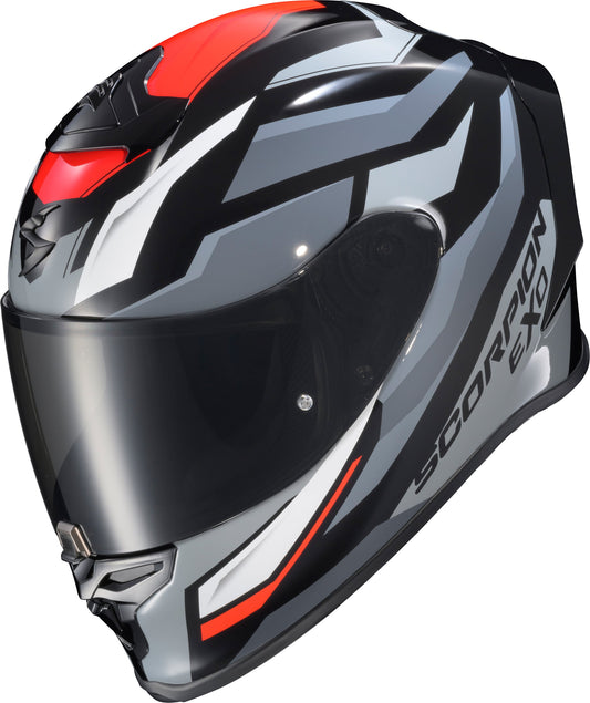 Exo-R1 Air Full Face Helmet Raven Black/Red/Grey 2x