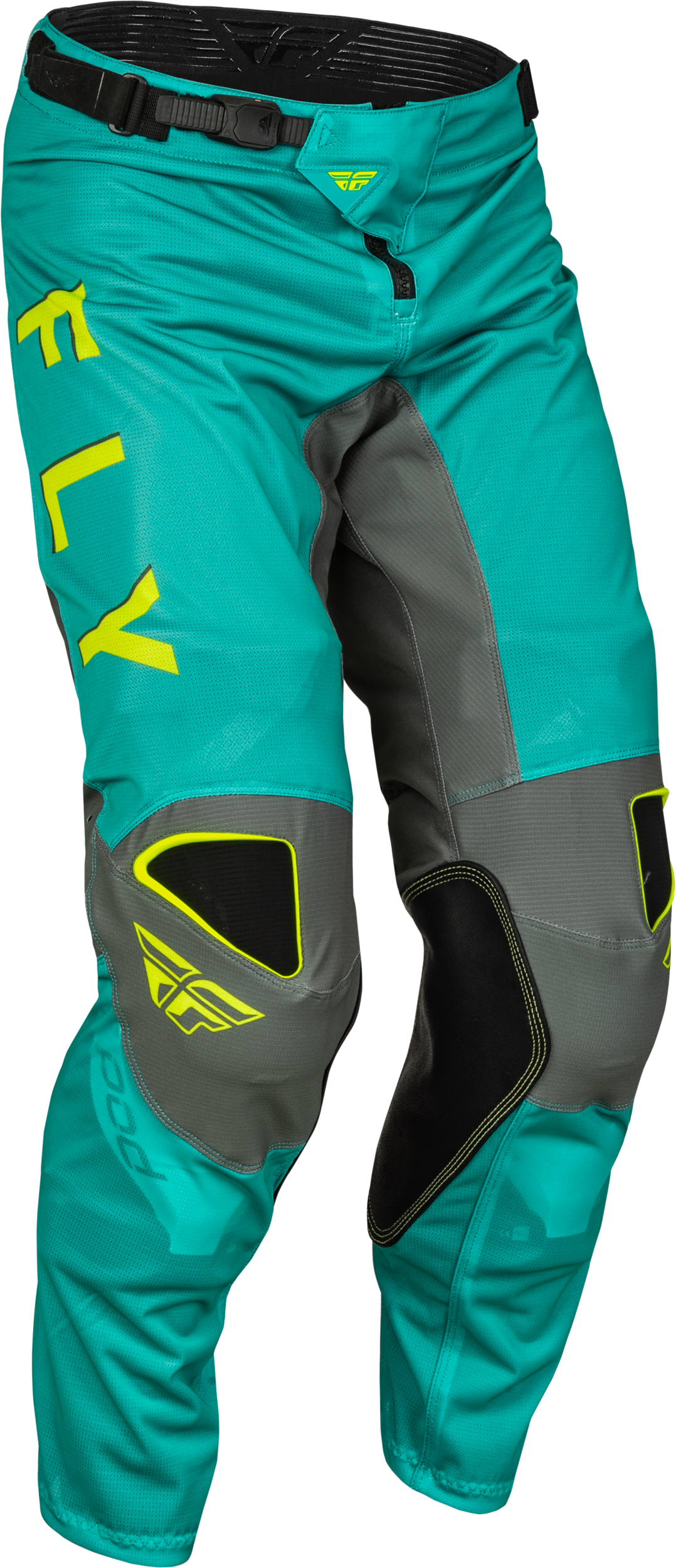 Fly Racing Kinetic Mesh Kore Pants Hi-Vis/Teal/Grey Sz 28 377-32628