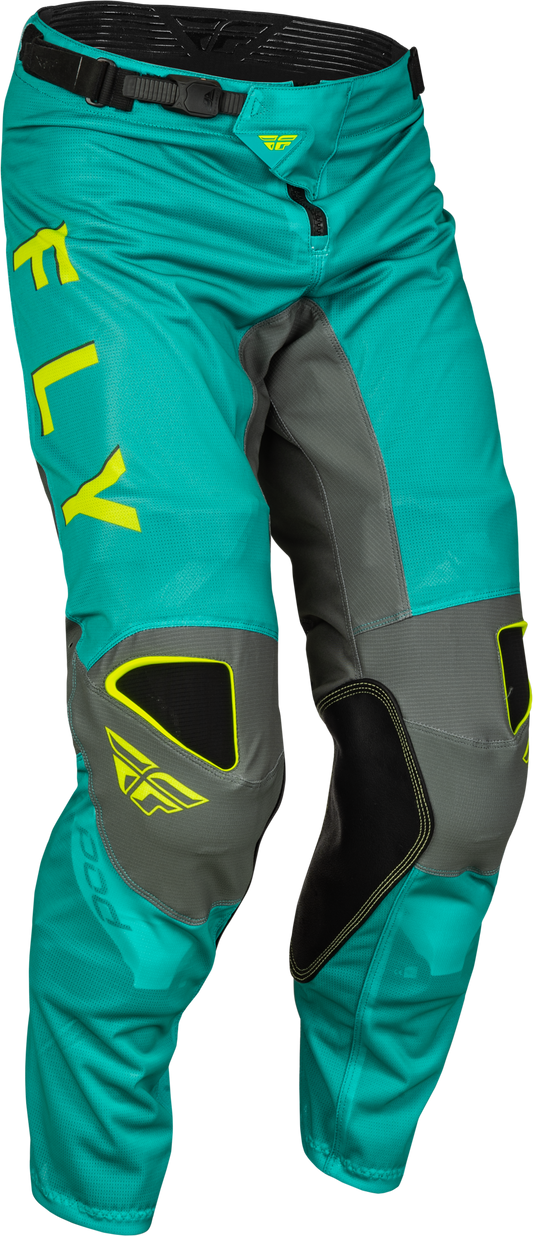 Fly Racing Kinetic Mesh Kore Pants Hi-Vis/Teal/Grey Sz 36 377-32636