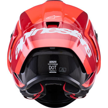 ALPINESTARS  Supretech R10 Helmet - 22.06 - Arius - Gloss - Black/White/Double Red - Medium  8203926-1683-M