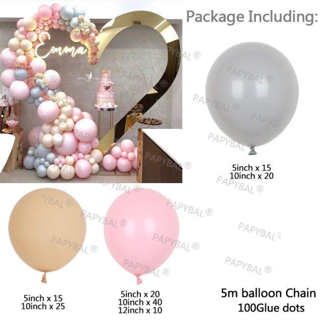 147pcs Pink Heart Shape Garland Arch Balloons Kit For Wedding Birthday Party Baby Showers Gender Reveal Girls Party Bridal Shower  Girl Birthday Ballon Decoration