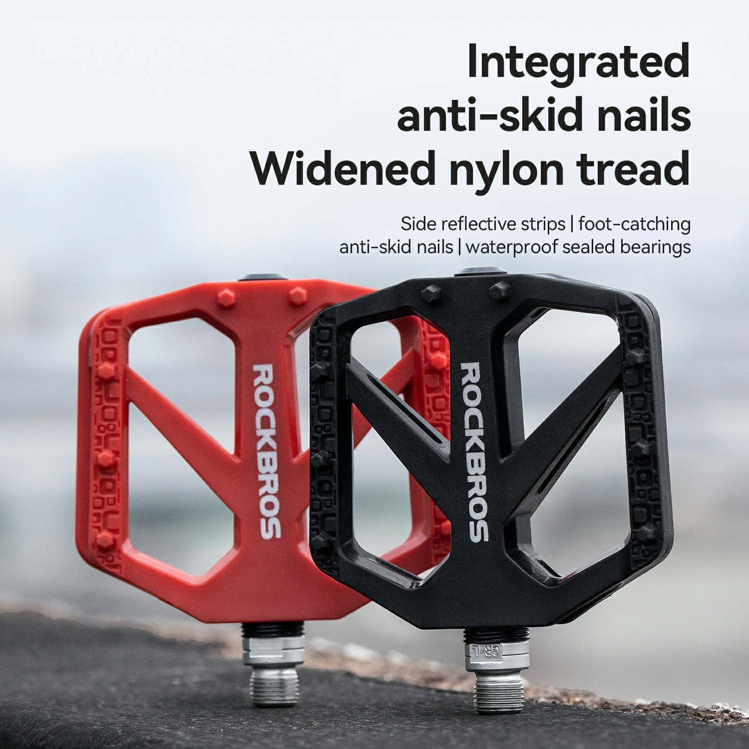 BP2602 Wide Platform Nylon Bike Pedals