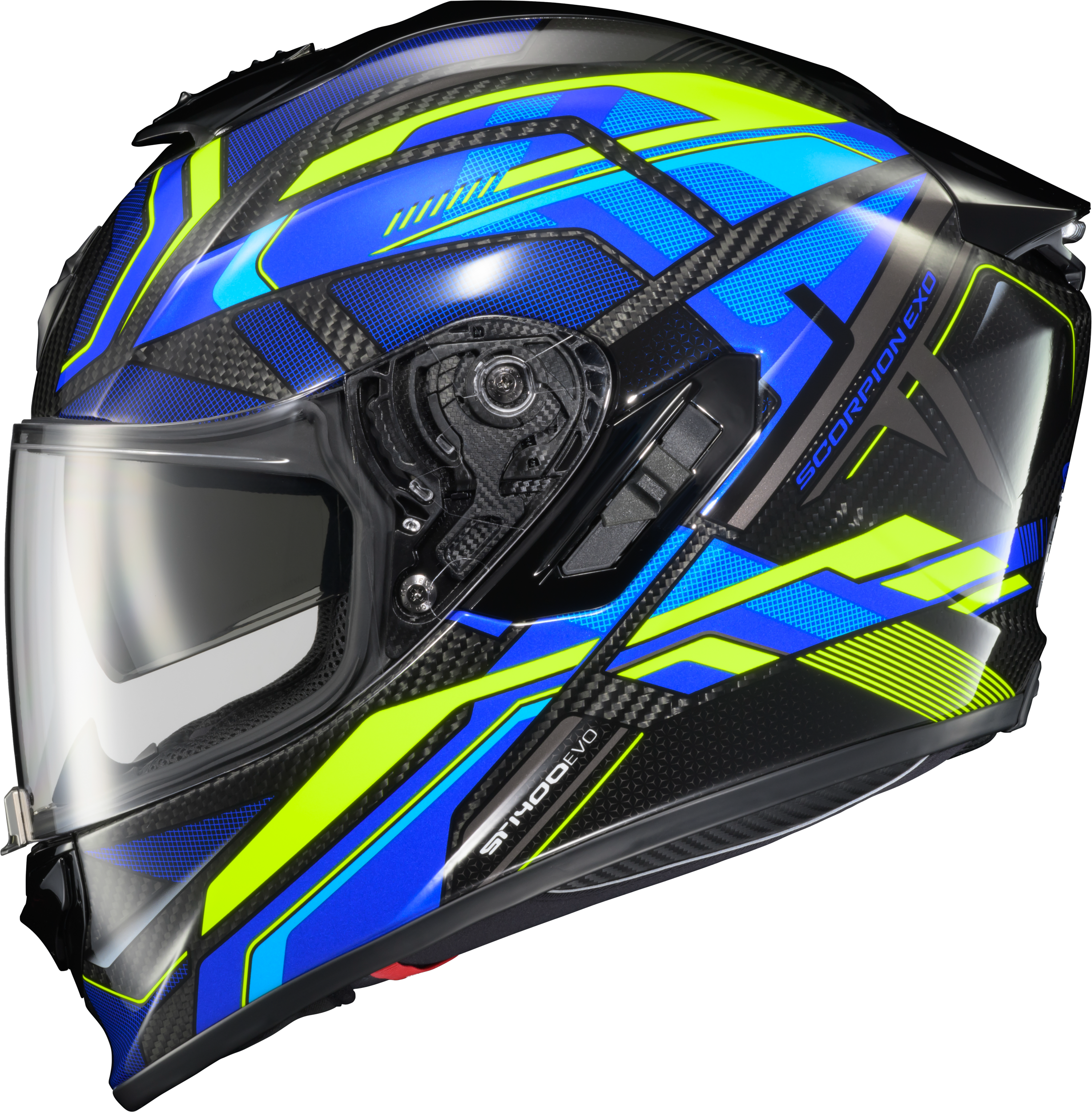 Exo-St1400 Evo Carbon Helmet Hex Gloss Blue Md