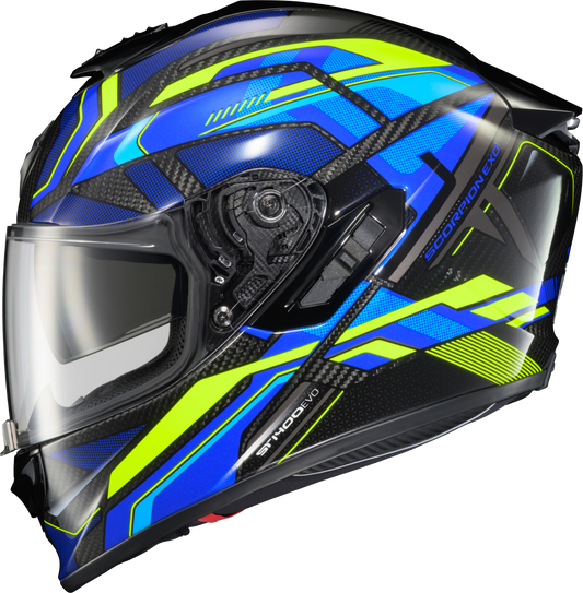 Exo-St1400 Evo Carbon Helmet Hex Gloss Blue Sm