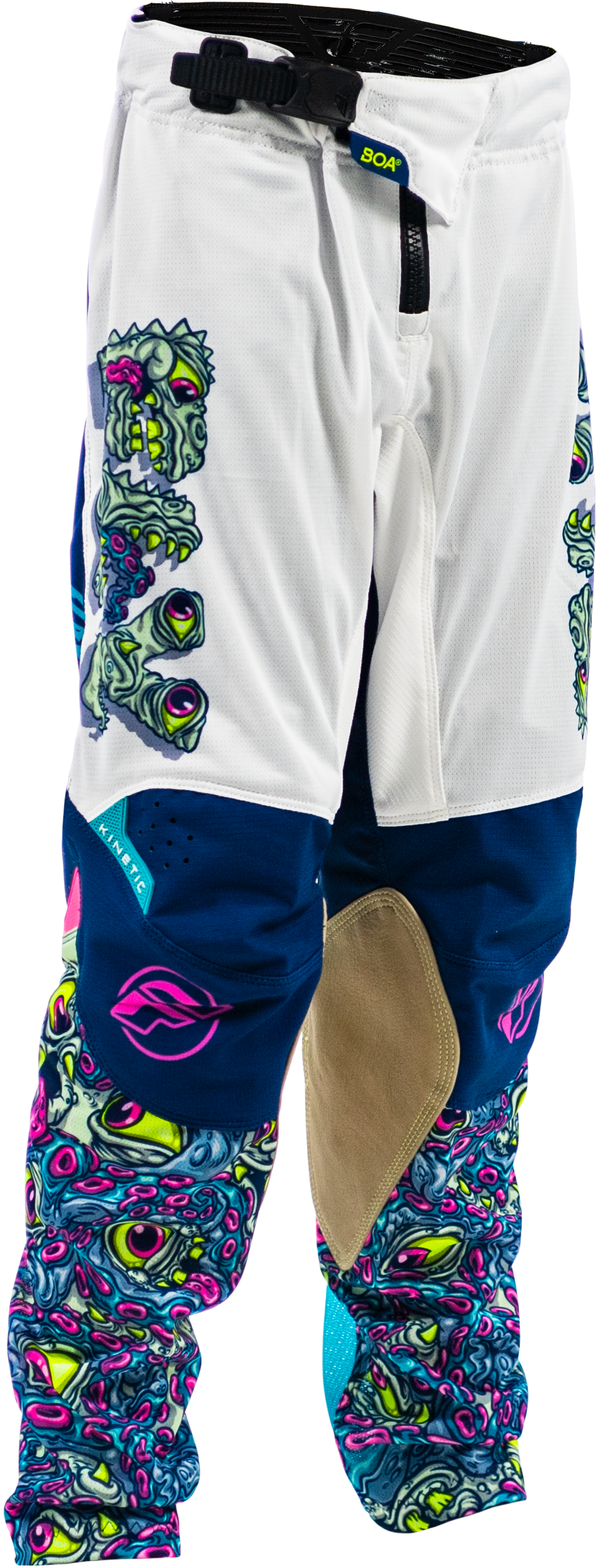 Fly Racing Yth Kinetic Mutant Mesh Pants White/Blue/Multi Sz 22 380-34422