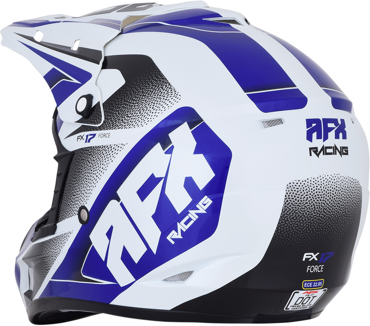 AFX FX-17 Helmet - Force - Pearl White/Blue