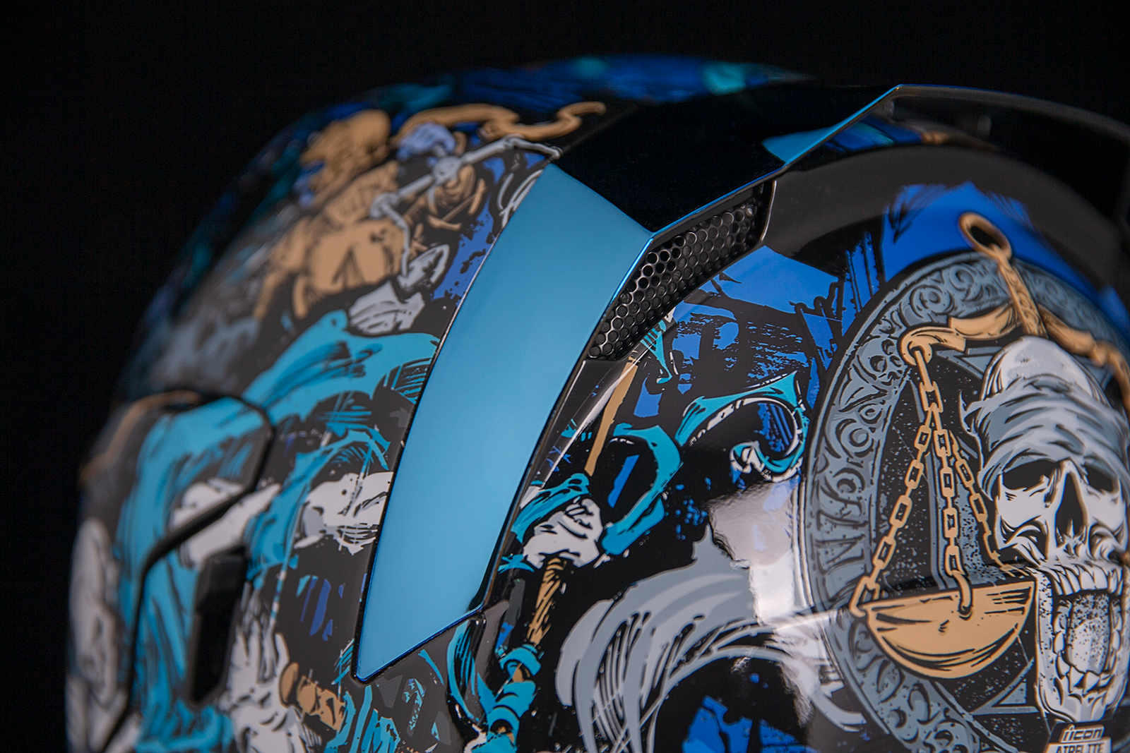 ICON Airflite™ Helmet - 4Horsemen - Blue - Large 0101-13920