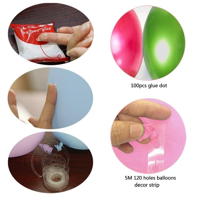 167Pcs Retro Pink Balloons Arch Kit Gold Latex Balloons For Wedding Anniversary Birthday Party Decoration Girl Birthday Party Decoration
