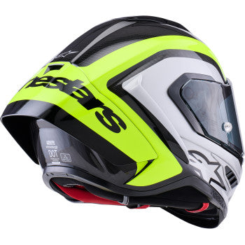 ALPINESTARS  Supertech R10 Helmet - 22.06 - Arius - Gloss Black/Silver/Yellow Fluo - 2XL  8203926-1699-2XL