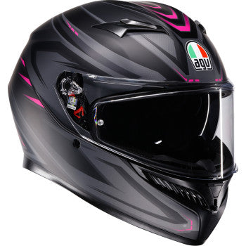 AGV Helmet K3 Syth Matte Black/Pink Md 2118381004-025-M