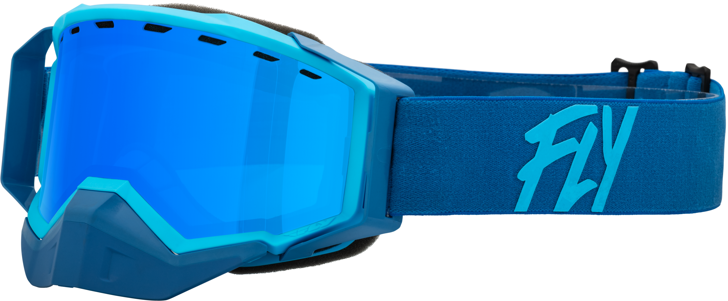 Fly Racing Zone Snow Goggle Blu/Light Blu W/ Sky Blue Mirror/Blue Lens 37-50272