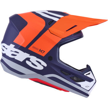 ALPINESTARS SM7 Helmet - Core - Matte Orange/Blue - Small 8301826-408-S