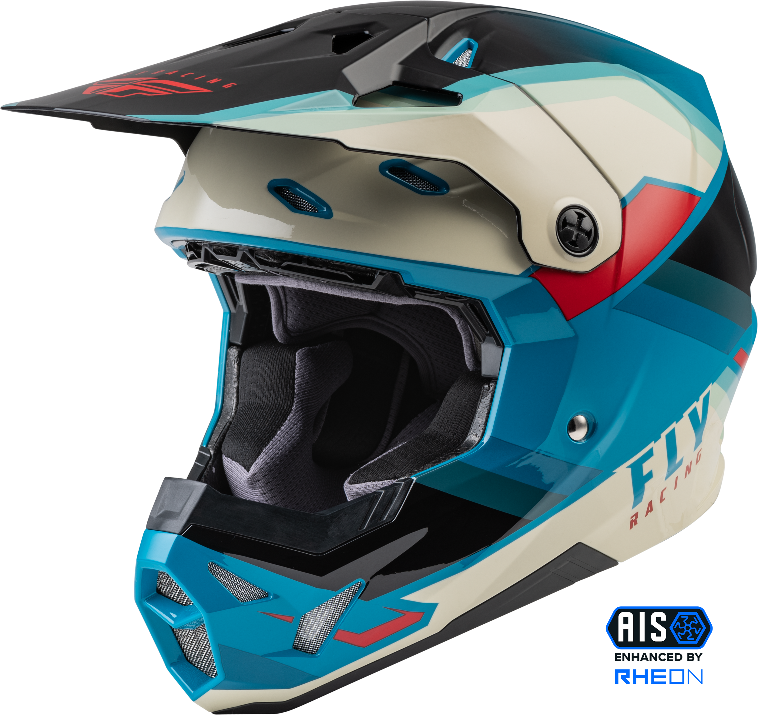 Fly Racing Formula Cp Rush Helmet Black/Stone/Dark Teal 2x 73-00222X
