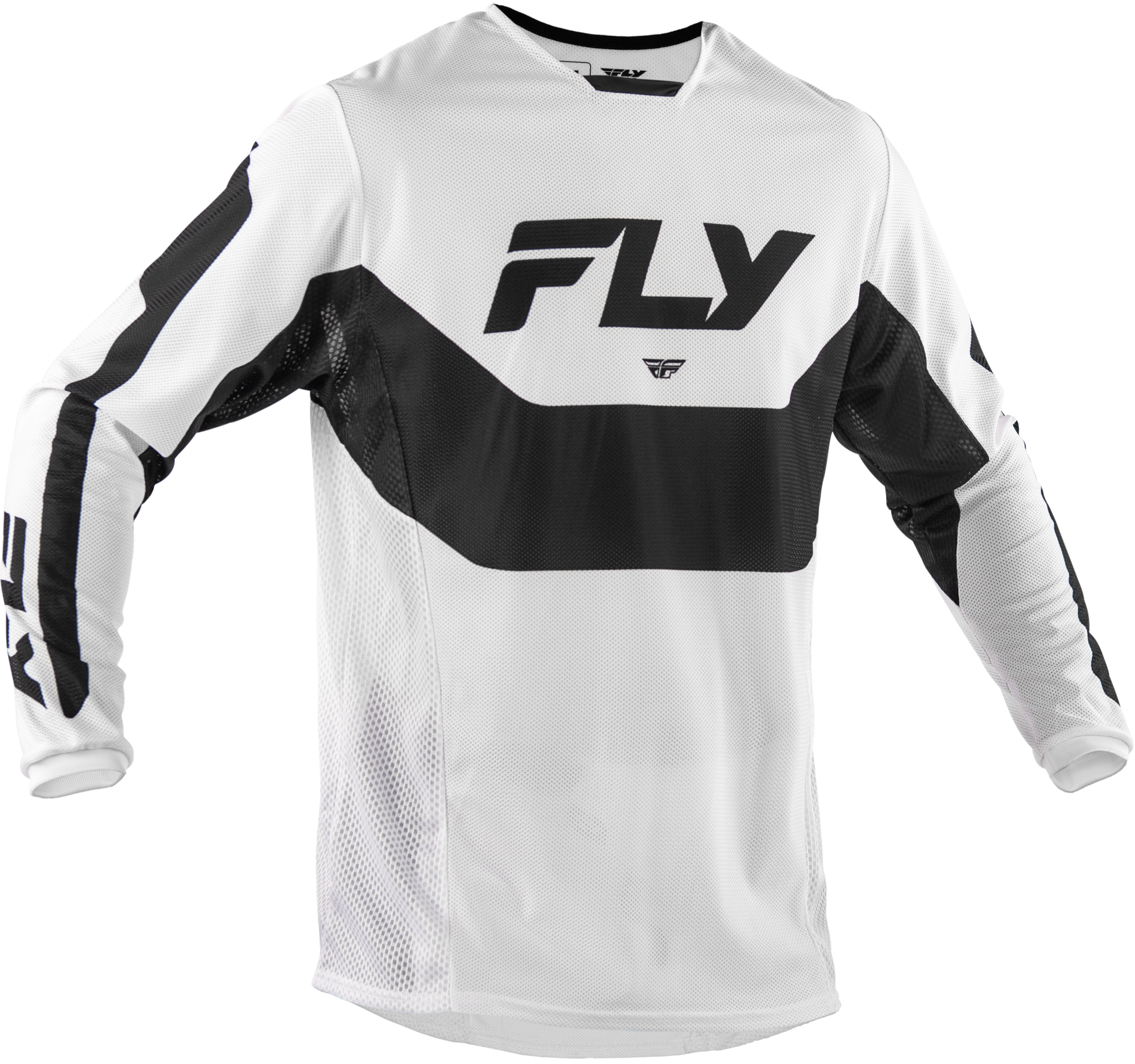 Fly Racing Kinetic Mesh Jersey White/Black Sm 380-310S