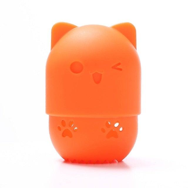 1PC Luxury Powder Puff Holder Sponge Makeup Drying Case Portable Soft Silicone Cosmetic Sponge Box Holder Elegant Soft Design