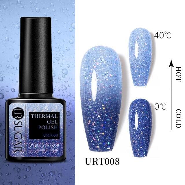 2022 NEW Purple Gel Nail Polish UV Color Changing Gel Nail Polish Stylish Three Layer Effect For Womens