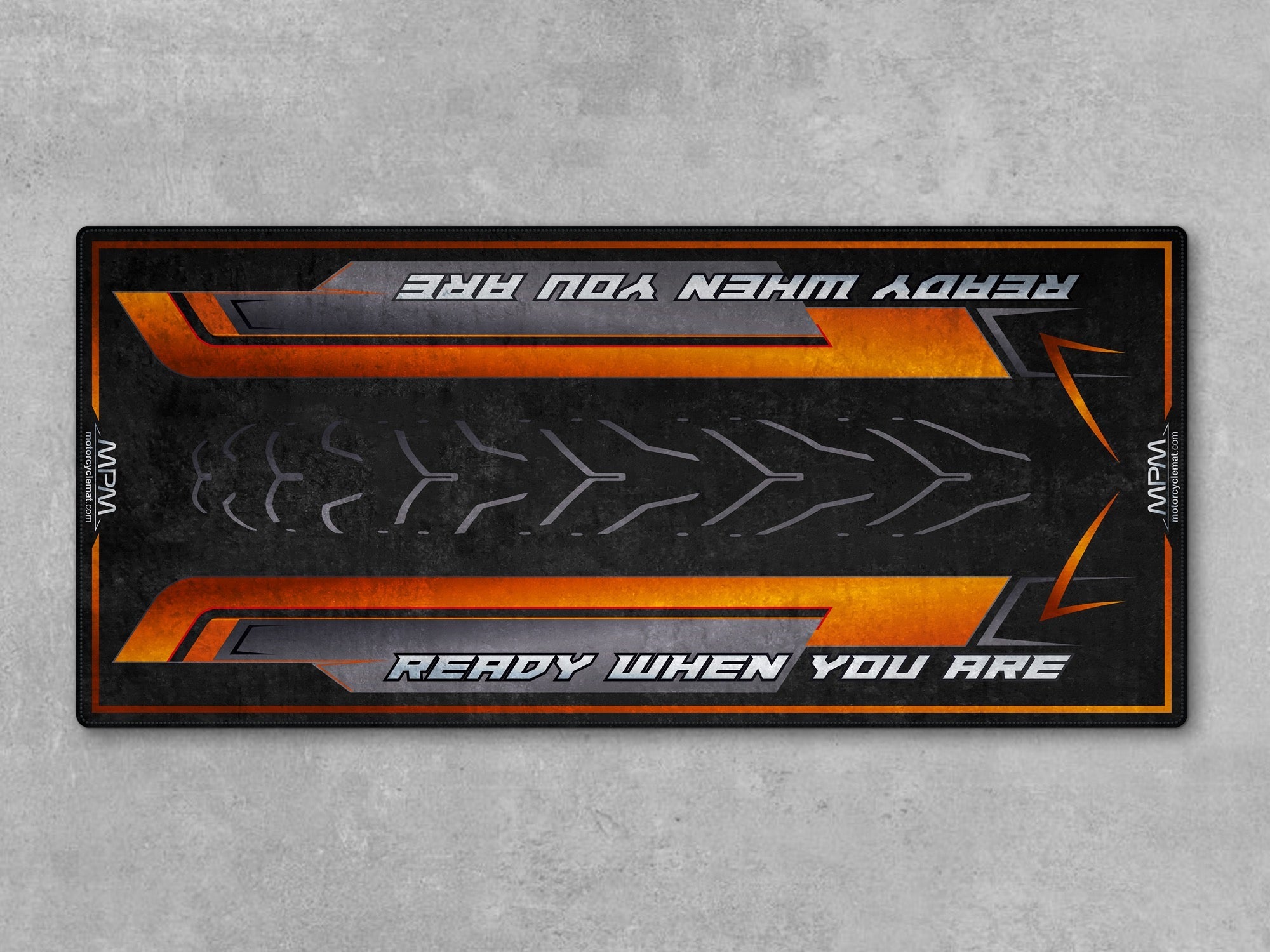 MPM Motorcycle Mat for Cruiser Motorcycle "Ready When You Are" - MM4285
