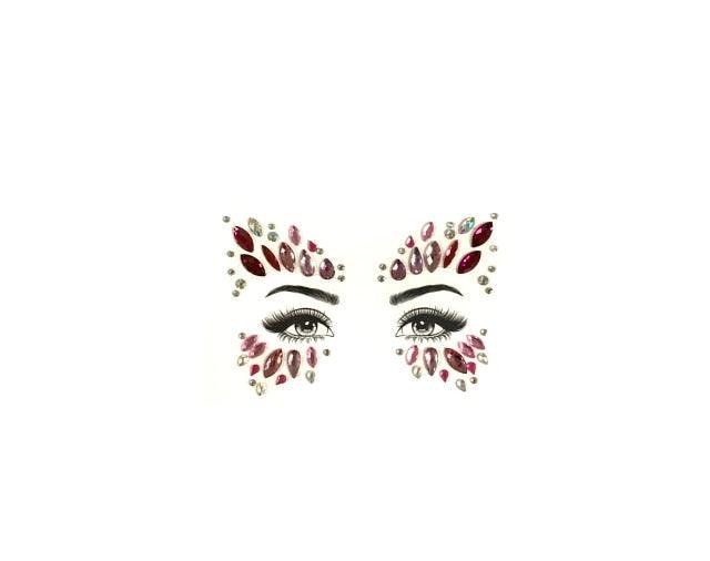 23 Sets Glitter Face Jewels Sticker Temporary Party Face Makeup Tattoo Face Gems Glitter Face Jewels Crystal Stickers For Womens
