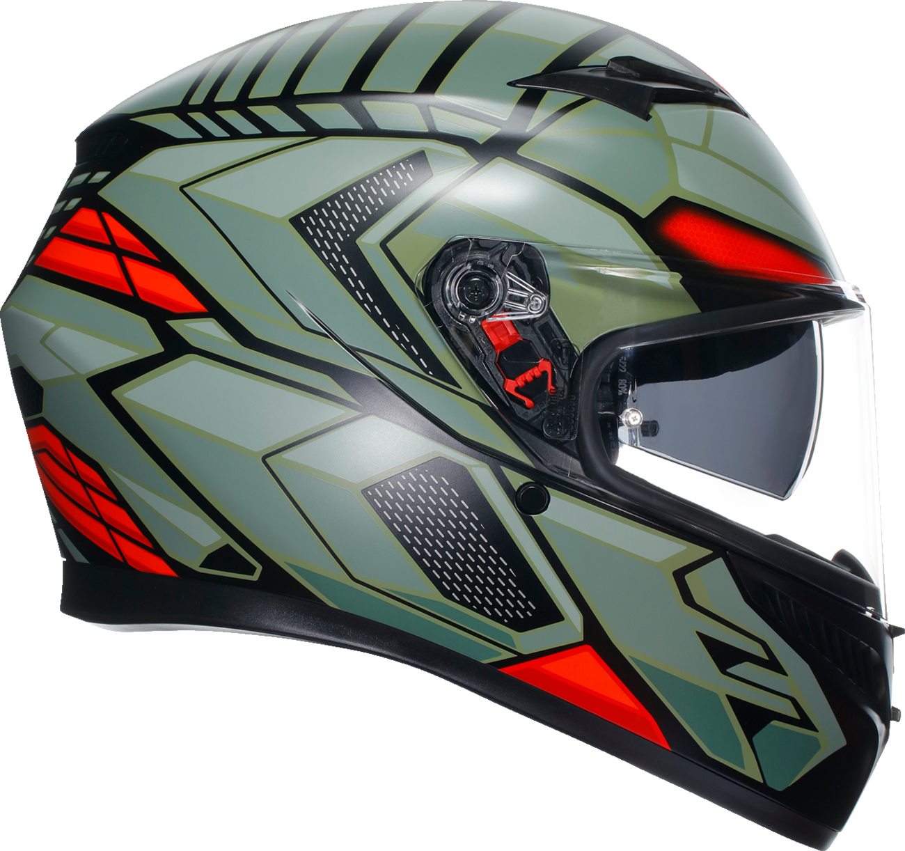 AGV K3 Helmet - Decept - Matte Black/Green/Red - 2XL 21183810040102X