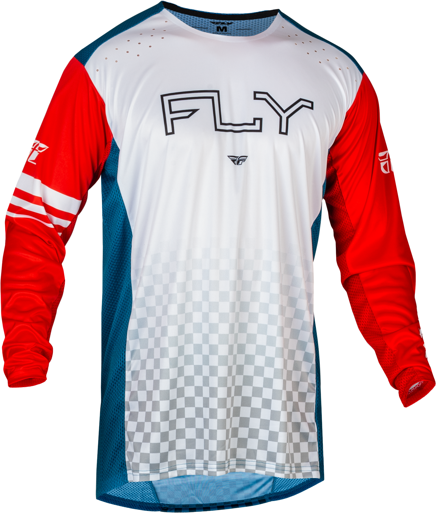 Fly Racing Rayce Bicycle Jersey Red/White/Blue Sm 377-054S